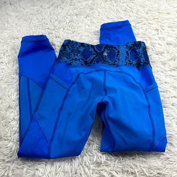 Lululemon All The Right Places Crop Pipe Dream Blue / Mini Ziggy Snake Pipe Drea - Picture 4 of 6